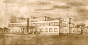 Colonia marina Madonna della Salve di Alessandria in Albenga. Progetto dell'edificio.