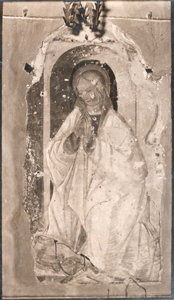 Affresco raffigurante la Madonna in preghiera