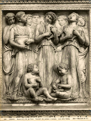Fanciulli che danzano e suonano di Luca dela Robbia, Museo di S. M. del Fiore, Firenze.