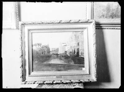 Quadro di paesaggio esposto alla mostra dell'ottocento ad Alessandria