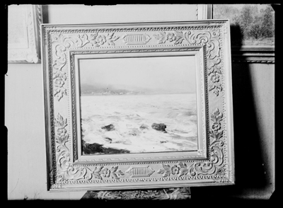 Quadro di paesaggio marino esposto alla mostra dell'ottocento ad Alessandria