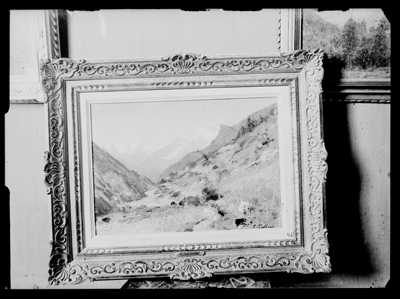Quadro di paesaggio esposto mostra dell'ottocento ad Alessandria