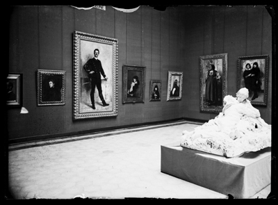 Sala espositiva della mostra dell'ottocento ad Alessandria