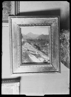 Quadro di paesaggio esposto mostra dell'ottocento ad Alessandria