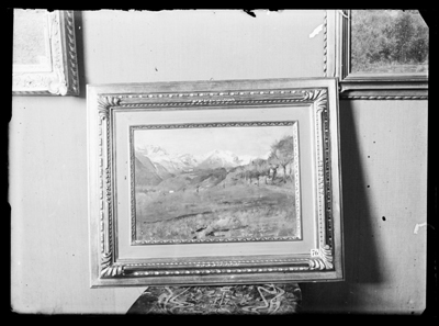 Quadro di paesaggio esposto mostra dell'ottocento ad Alessandria