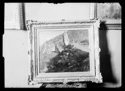 Quadro di paesaggio esposto mostra dell'ottocento ad Alessandria