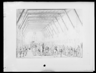 Studio ad acquarello delle scuole Lancasteriane di S. Caterina di G. Migliara