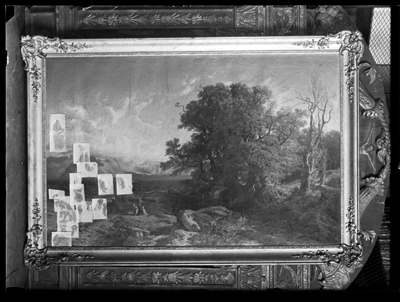Quadro in fase di restauro