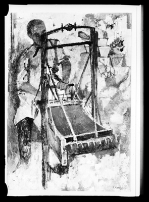 Quadro raffigurante uno stampatore