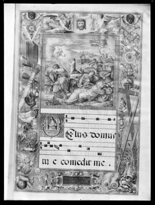Pagina minata di messale di Papa Pio V