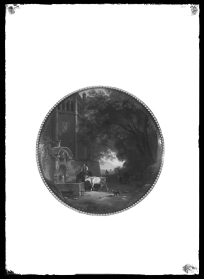 Miniatura con paesaggio, dipinto di G. Migliara
