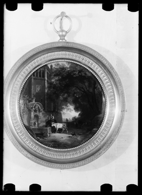 Miniatura con paesaggio, dipinto di G. Migliara