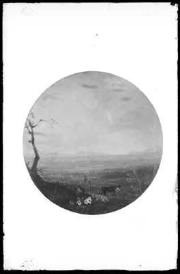 Miniatura con paesaggio, dipinto di G. Migliara