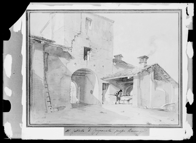 Porta, acquarello di G. Migliara