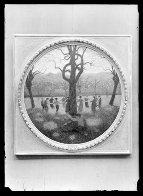 Girotondo dipinto a olio di Pellizza da Volpedo