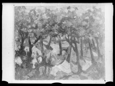 Quadro astratto di paesaggio