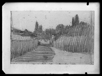 Disegno a matita di Pellizza da Volpedo