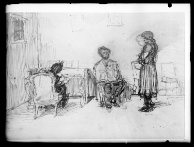 Studio a inchiostro di Pellizza da Volpedo