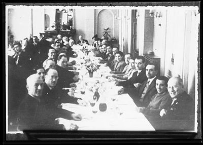 Fotoriproduzione relativa a pranzo aziendale della Borsalino