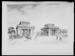 Vedute su architetture milanesi, disegno a matita di G. Migliara