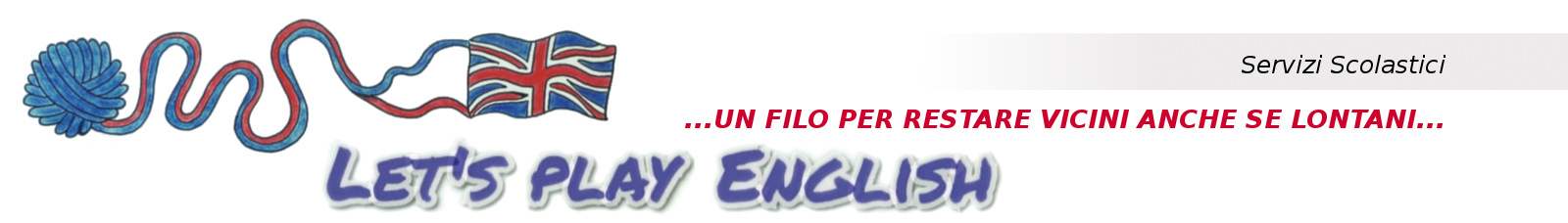 Immagine filo con scritta "LET'S PLAY ENGLISH"