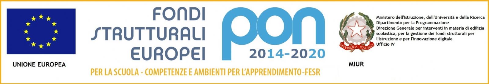 Logo Fondi Strutturali Europei Pon