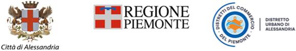 loghi: Comune Alessandria, Distretto Urbano del Commercio, Regione Piemonte