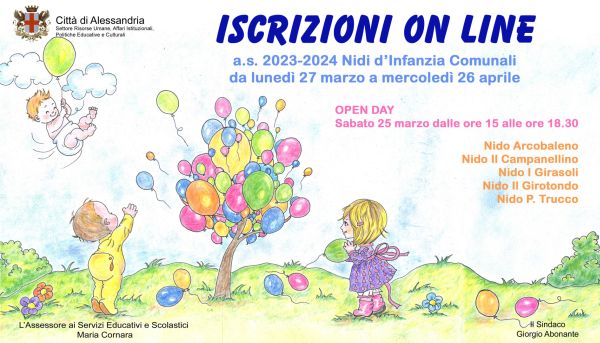 Banner iscrizioni Nidi d'Infanzia Comunali