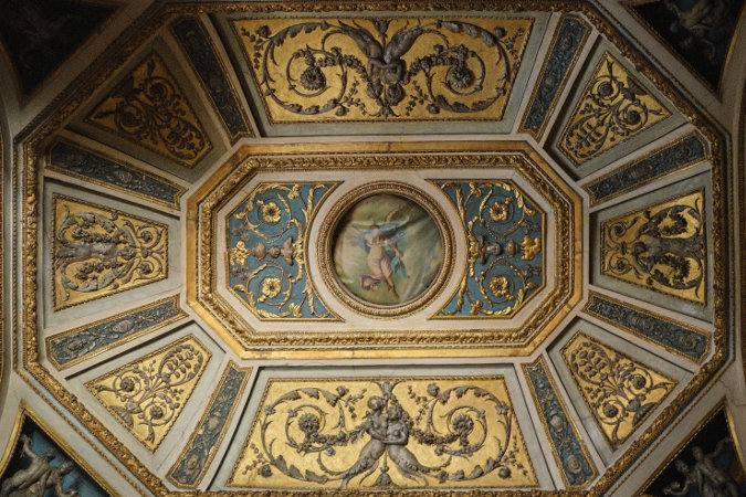 Foto soffitto studiolo Palazzo Cuttica di Cassine