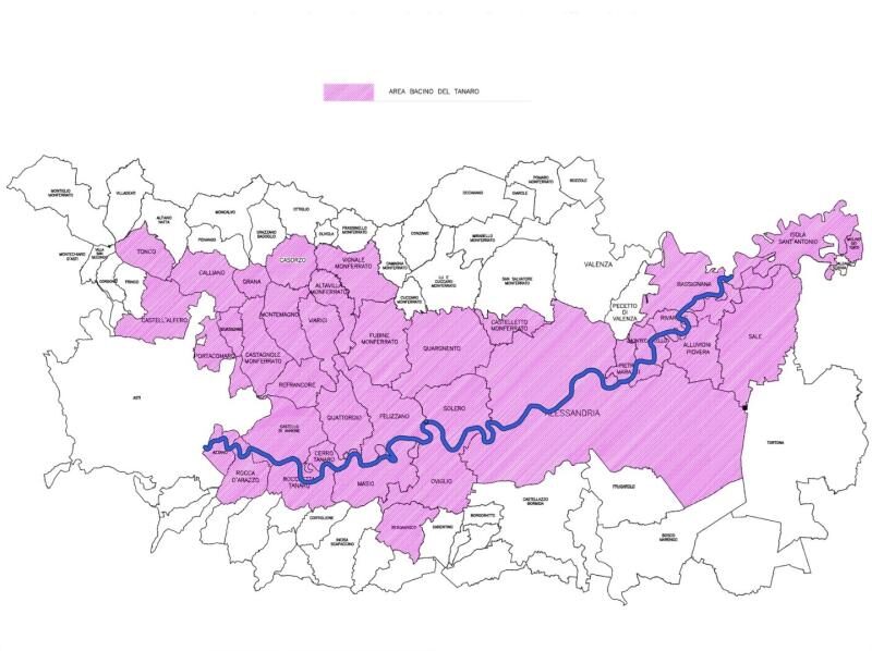 Rappresentazione area Bacino del Tanaro